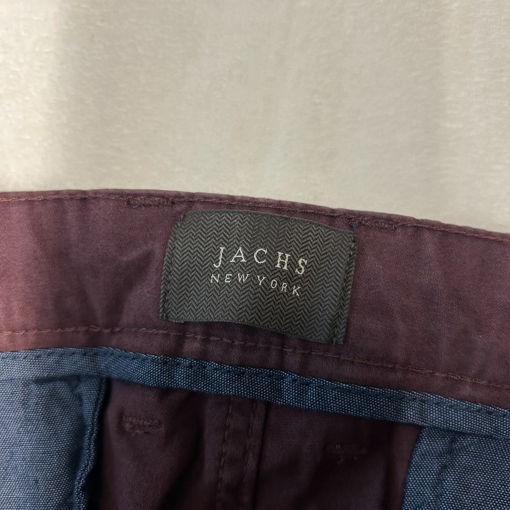 NWT JACHS New York Mens 40x30 Burgundy Slim Fit Chino Pants Stretch Casual - Picture 4 of 11